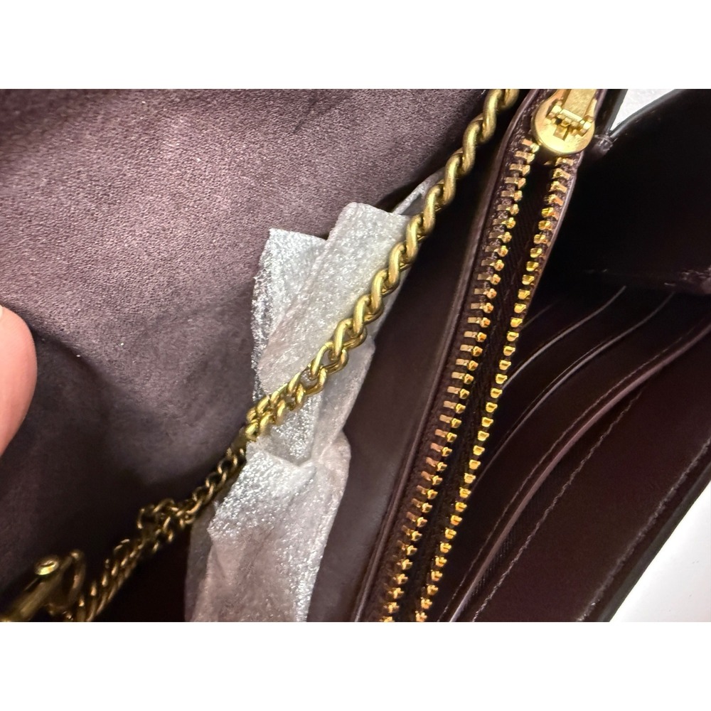 COACH Metallic Colorblock 40073 Canvas Signature Turnlock Chain Crossbody NEW! - Picture 9 of 10